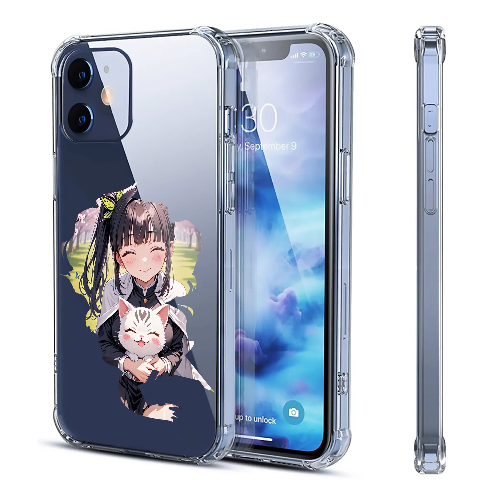 鬼滅の刃 グッズ,栗花落 カナヲ - IPhone 12シリーズ対応 ・ 透明スマホケース ・ クリアソフトケース ・ TPU素材 ・ 耐衝撃 ・ 高密着 ・ 防汚 防指紋 ・ 簡単着脱